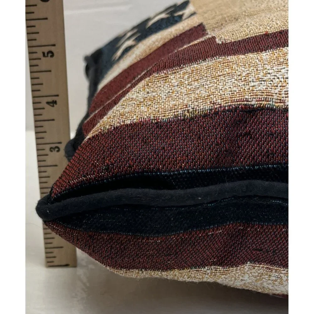Patriotic American Flag Rooster Tapestry Throw Pillow‎ 16